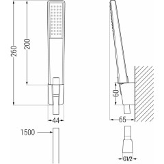 MEXEN - R-72 sprchová souprava, černá 785725052-70