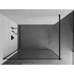MEXEN - KIOTO Sprchová zástěna WALK-IN 60x200 cm 8 mm, černá, černý profil 800-060-101-70-70