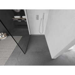 MEXEN - KIOTO Sprchová zástěna WALK-IN 120x200 cm 8 mm, chrom, černý profil 800-120-101-01-70