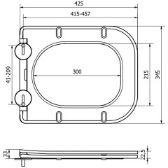 MEXEN - TEO (0801) WC sedátko Soft Close, slim, černá mat 39060185