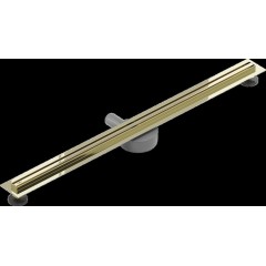 MEXEN - Flat 360 Slim podlahový žlab 90 cm otočný zlato 1541090