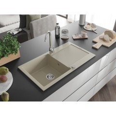 MEXEN - Leo granitový dřez s odkapávačem 900x500 mm, béžová 6501901010-69