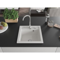 MEXEN - Vito granitový dřez 1 520x490 mm, bílá 6503521000-20