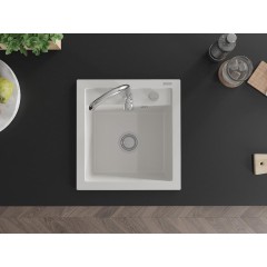 MEXEN - Vito granitový dřez 1 520x490 mm, bílá 6503521000-20