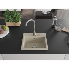 MEXEN - Milo granitový, kuchyňský dřez 1 435x410 mm, béžová 6505441000-69