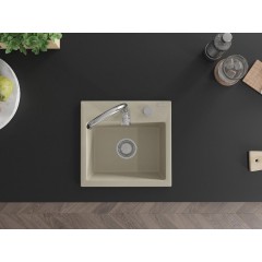MEXEN - Milo granitový, kuchyňský dřez 1 435x410 mm, béžová 6505441000-69