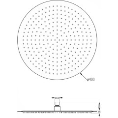 MEXEN - Slim déšt 40 cm chrom 79240-00