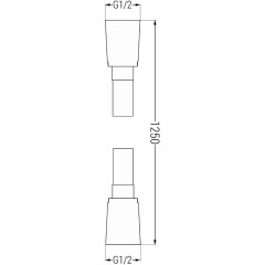 MEXEN - Sprchová hadice 125, zlato 79425-50