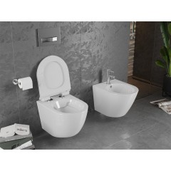 MEXEN - Lena Závěsná WC mísa včetně sedátka s slow-slim, duroplast, bílá 30224000