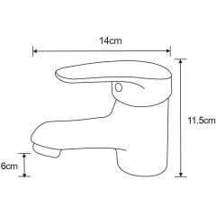 MEXEN - Erica umyvadlová baterie, černá 746400-70