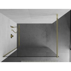 MEXEN - KIOTO Sprchová zástěna WALK-IN 70x200 cm 8 mm, zlatá, transparent 800-070-101-50-00