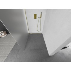 MEXEN - KIOTO Sprchová zástěna WALK-IN 70x200 cm 8 mm, zlatá, matné sklo 800-070-101-50-30