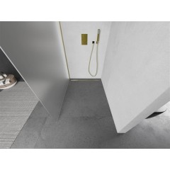 MEXEN - KIOTO Sprchová zástěna WALK-IN 80x200 cm 8 mm, zlatá, matné sklo 800-080-101-50-30