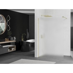 MEXEN - KIOTO Sprchová zástěna WALK-IN 110x200 cm 8 mm, zlatá, matné sklo 800-110-101-50-30