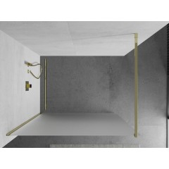 MEXEN - KIOTO Sprchová zástěna WALK-IN 110x200 cm 8 mm, zlatá, matné sklo 800-110-101-50-30