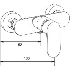 MEXEN - Milo DF40 SET umyvadlová baterie + sprchová s příslušenstvím, chrom 71304DF40-00
