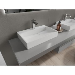 MEXEN - Ava umyvadlo na desku litý mramor 60 x 38, bílá 23016001