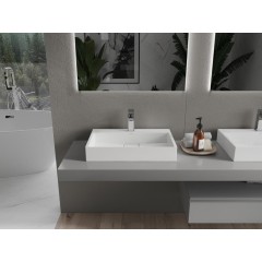 MEXEN - Ava umyvadlo na desku litý mramor 60 x 38, bílá 23016001