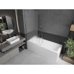 MEXEN - Next vanová zástěna FIX 70 x 150, dekor, chrom 895-070-000-00-30-01