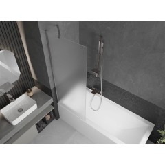 MEXEN - Next vanová zástěna FIX 70 x 150, dekor, chrom 895-070-000-00-30-01