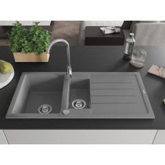 MEXEN - Andres granitový dřez 1.5 s odkapávačem 1000x500 mm, šedá 6515101510-71