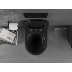 MEXEN - Lena Závěsná WC mísa bez sedátka, černá matná 3322XX85
