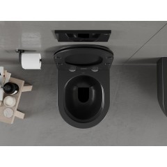 MEXEN - Carmen Závěsná WC mísa bez sedátka, černá matná 3388XX85
