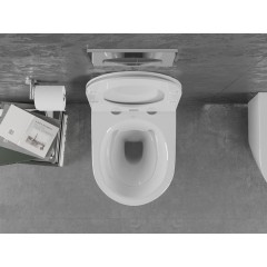 MEXEN - Lena Závěsná WC mísa včetně sedátka s slow-slim, duroplast, bílá 30220300