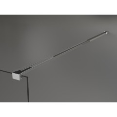 MEXEN - KIOTO Sprchová zástěna WALK-IN 60x200 cm 8 mm, chrom, černý profil 800-060-101-01-70