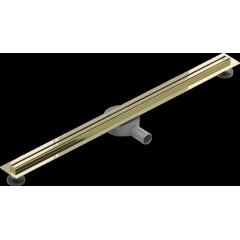 MEXEN - Flat 360 Slim podlahový žlab 90 cm otočný zlato 1541090