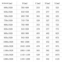 MEXEN - Lima skládací sprchové dveře 90, čiré sklo, zlatý se stěnovým profilem 856-090-000-50-00