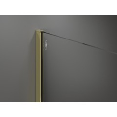 MEXEN - KIOTO Sprchová zástěna WALK-IN 090x200 cm 8 mm, zlatá, Transparent/matné sklo 800-090-101-50-35