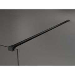 MEXEN - KIOTO Sprchová zástěna WALK-IN 100x200 cm 8 mm, černá, matné sklo 800-100-101-70-30
