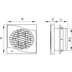 MEXEN - DXS 100 koupelnový ventilátor, s vypínačem, bílá W9603-100K-00