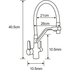 MEXEN - Andres granitový dřez s odkapávačem včetně baterie Duo, šedá 6515-71-671701-70-B
