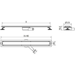 MEXEN - Flat 360 M09 podlahový žlab 90 cm otočný nerez 1028090-40
