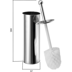 AQUALINE - SIMPLE LINE WC štětka válcová, nerez lesk 04065F