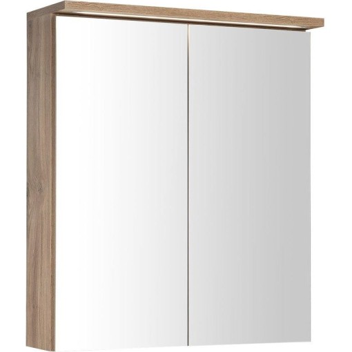 AQUALINE - KAWA STRIP galerka s LED osvětlením 60x70x22cm, dub emporio WGL36S