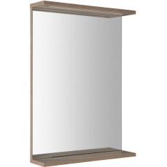 AQUALINE - KORIN STRIP zrcadlo s LED osvětlením 50x70x12cm, dub platin KO995S