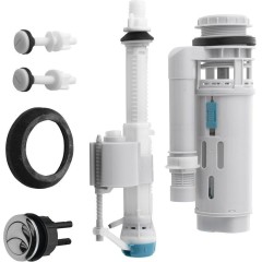 AQUALINE - Splachovací souprava s DUAL tlačítkem, spodní napouštění 1/2", chrom NDPS8812-01