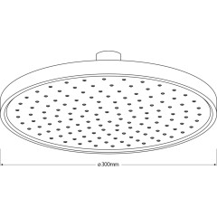 AQUALINE - Hlavová sprcha, průměr 300, ABS/chrom SC113
