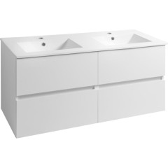 AQUALINE - PANEDA umyvadlová skříňka 119x55x45,2cm, bílá PN212