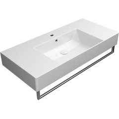 GSI - KUBE X keramické umyvadlo 100x47cm, s odkládacími plochami, bílá ExtraGlaze 9451111