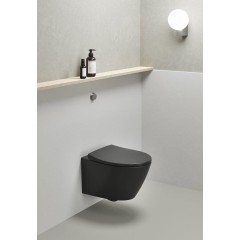 GSI - MODO závěsná WC mísa, Swirlflush, 37x52cm, černá dual-mat 981626