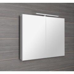 SAPHO - GRETA galerka s LED osvětlením, 101x70x14cm, bílá mat GR100-0031