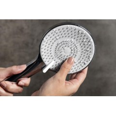 SAPHO - Ruční masážní sprcha, 3 režimy sprchování, silikon trysky, průměr 120, ABS/chrom SK879