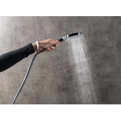 SAPHO - Ruční masážní sprcha, 3 režimy sprchování, silikon trysky, průměr 120, ABS/černá mat SK879B