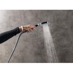SAPHO - Ruční masážní sprcha, 3 režimy sprchování, silikon trysky, průměr 120, ABS/černá mat SK879B