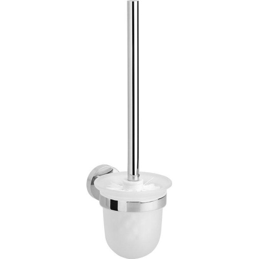 SAPHO - LARISSA WC štětka závěsná, mléčné sklo, chrom WS008