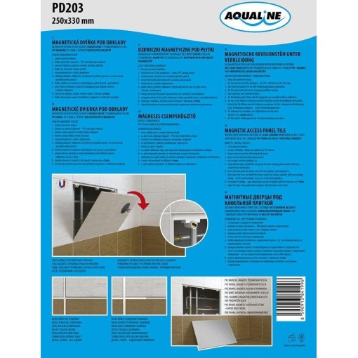 AQUALINE - Magnetická dvířka pod obklady 250x330 PD203